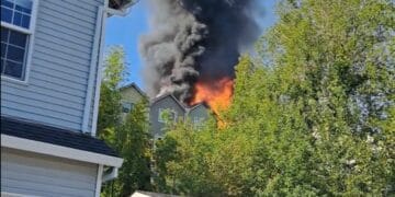 US Neighborhood in Flames After Plane Crashes Into Row of Townhouses