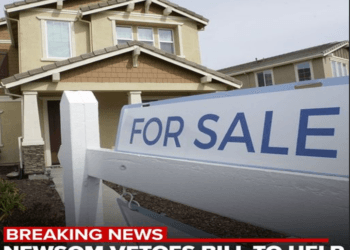 💥 BREAKING NEWS: Gov. Newsom has vetoed a bill that would have made some undocumented migrants eligible for up to $150,000 in state-supported home loans.