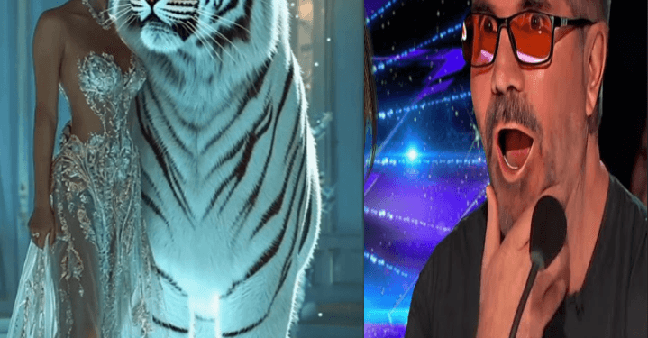 Witness the Magic: A Woman Fuses with a Tiger on AGT 2024! 🐯✨