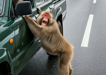 Ranger saves baby monkey #wildliferescue #animalrescue #nature #monkey #rescueefforts #animals_part2