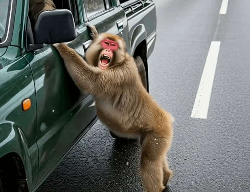 Ranger saves baby monkey #wildliferescue #animalrescue #nature #monkey #rescueefforts #animals_part2